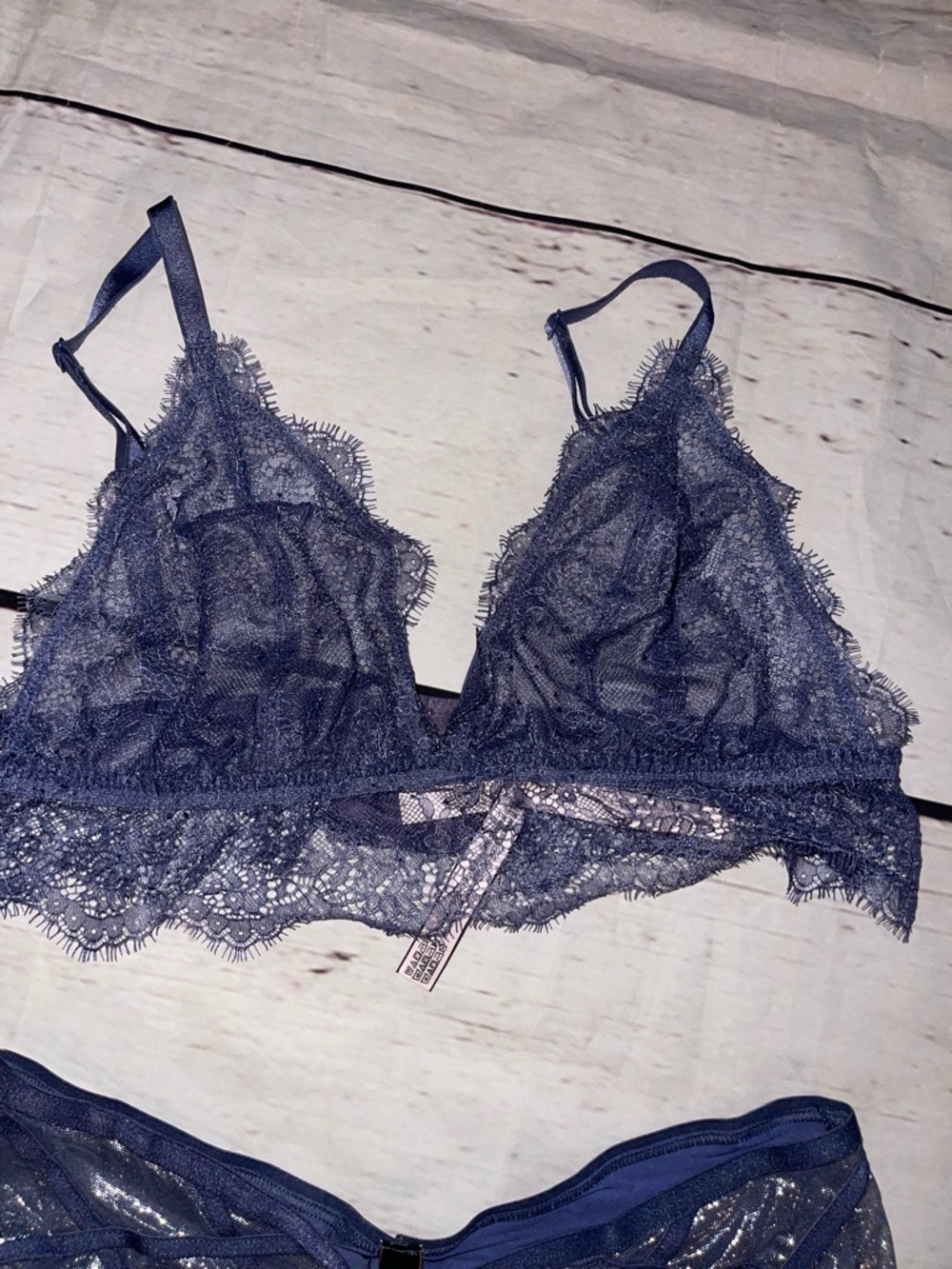 Victoria's Secret Navy Lace Triangle Bralette